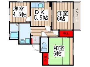 サニーホームズBの物件間取画像